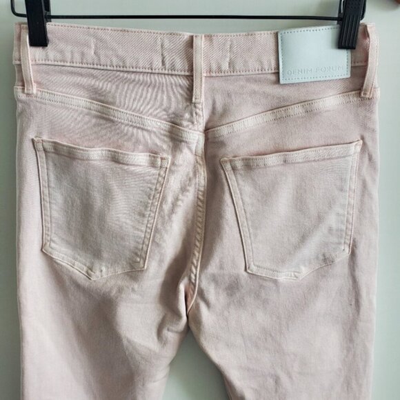 Denim Forum The Yoko High Rise Slim Pink Jeans Pant Size 27 - Picture 4 of 11
